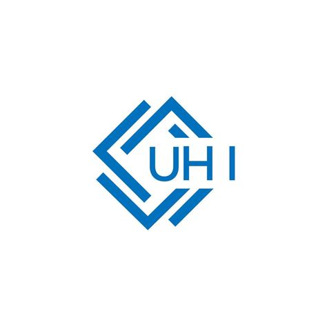 Uhi Technology Letter Logo Design On White Background Uhi Creative