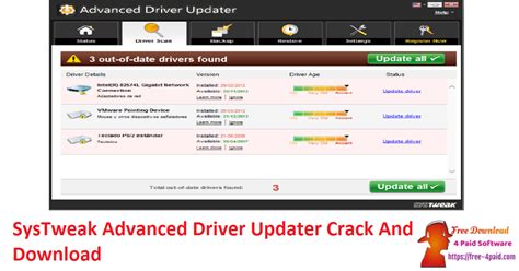 Systweak Advanced Driver Updater 45108617940 With Crack Free