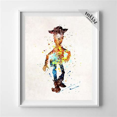 Toy Story Art Woody Print Toy Story Decor Disney Poster Watercolour