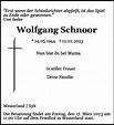 Wolfgang Schnoor : Gedenken : Sylter Rundschau