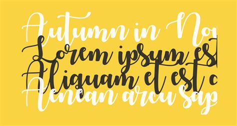 Autumn In November Free Font What Font Is