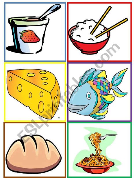 Food Flash Cards Printables