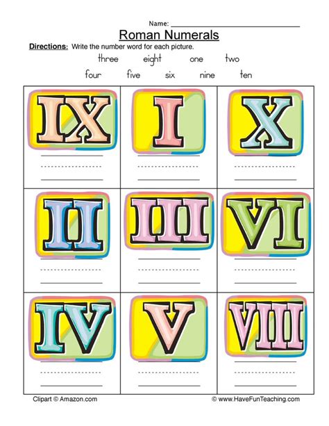 Roman Numeral Names Worksheet Have Fun Teaching Have Fun Teaching Roman Numerals Roman Words