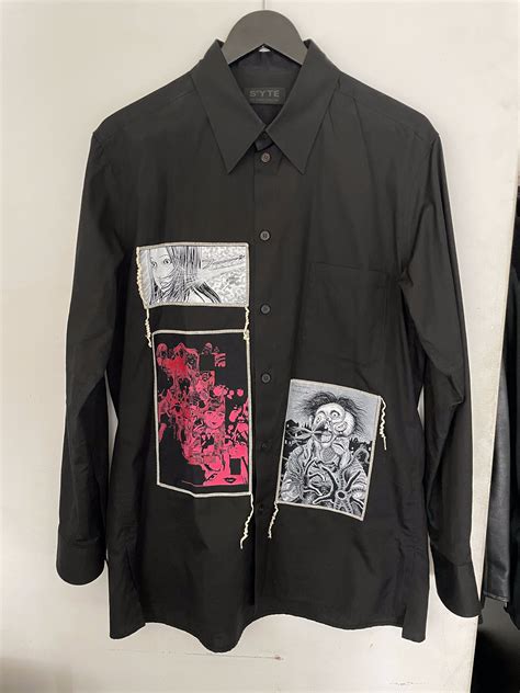 Yohji Yamamoto Yohji Yamamoto X Junji Ito Button Up Patch Shirt 2019