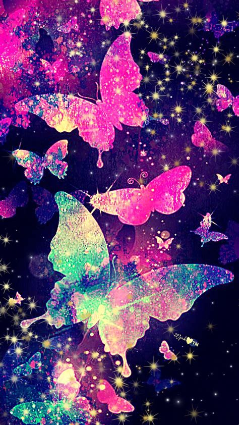 Glitter Butterfly Galaxy Wallpaper Androidwallpaper Iphonewallpaper