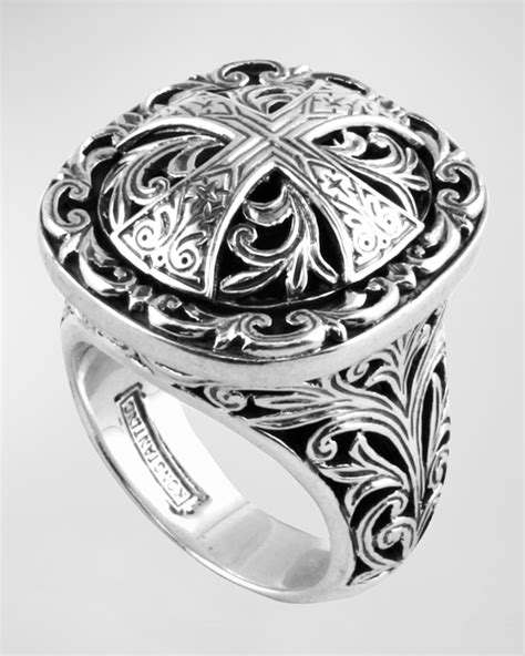 Konstantino Sterling Silver Domed Scroll Ring Neiman Marcus