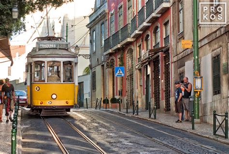 Alfama Street Trolley Lisbon Fine Art Photo By Andrew Prokos