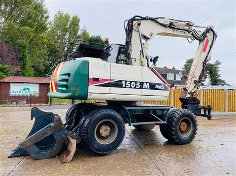 Terex 1505m Wheeled Excavator Cw Pallet Tines And 3 X Buckets See Video