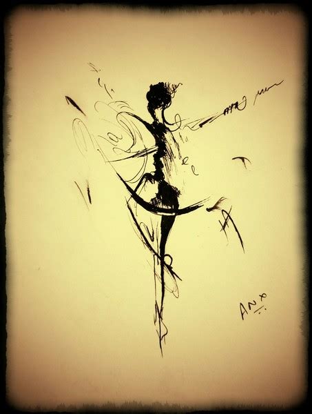 Abstract Human Gesture Drawing In Ink Artistsandclients