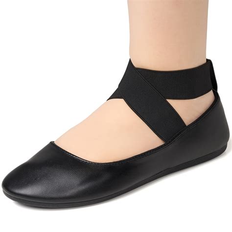 Alpine Swiss Peony Womens Ballet Flats Elastic Ankle Strap Shoes Slip