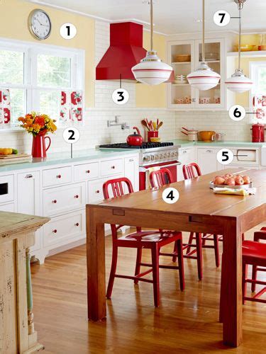 Sold and shipped by broadway lane. 12 Design Ideas For a Colorful Retro Kitchen | Country kitchen, Kitchen design, Green countertops