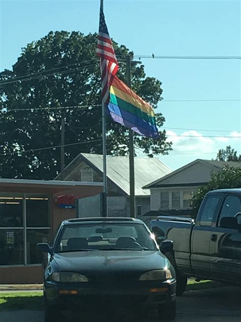 Seeing this flag in my own hometown made me very happy as a closeted bi