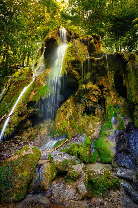 Waterfall In The Forest Stock Photo Image Of Hiking 98124468