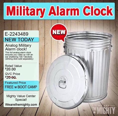 Military Alarm Clock Trash Can Analog Alarm Clock Alarm Clock