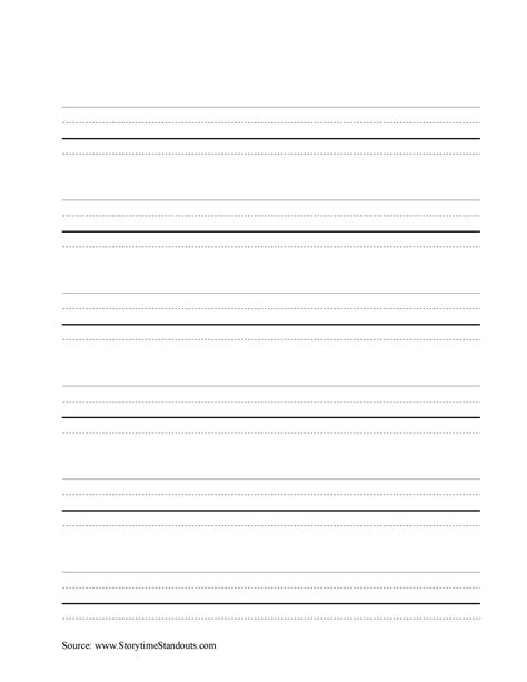 Handwriting Paper Printable Lined Paper Free Lined Paper Teaching