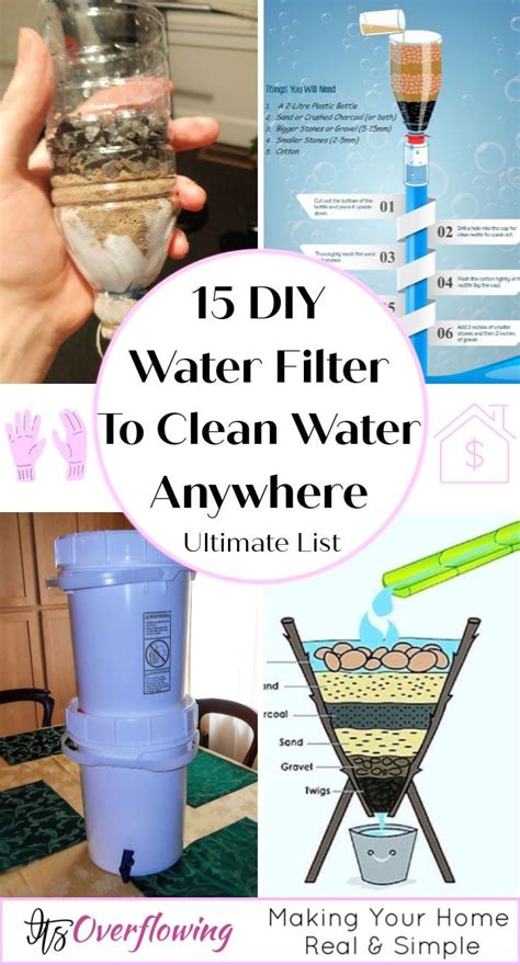 15 Homemade Diy Water Filter To Clean Water Anywhere Water Survival