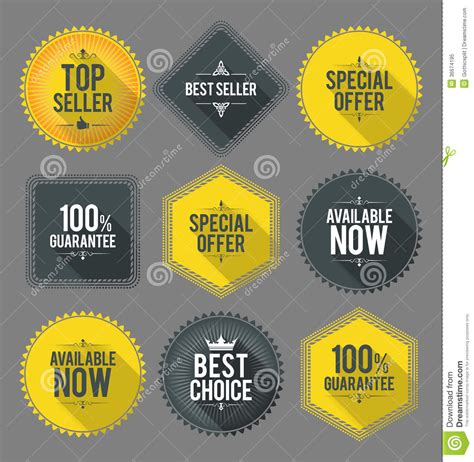 Promo Badges And Labels Stock Vector Illustration Of Cool 36674195
