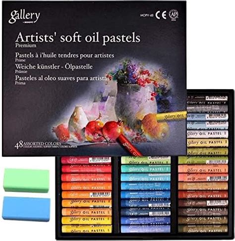 Mungyo Gallery Non Toxic Soft Oil Pastels Set Of 48 Assorted Colors