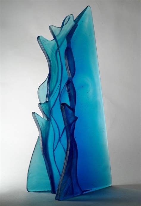 Blue Cliff Cast Glass By Crispian Heath Pyramid Gallery