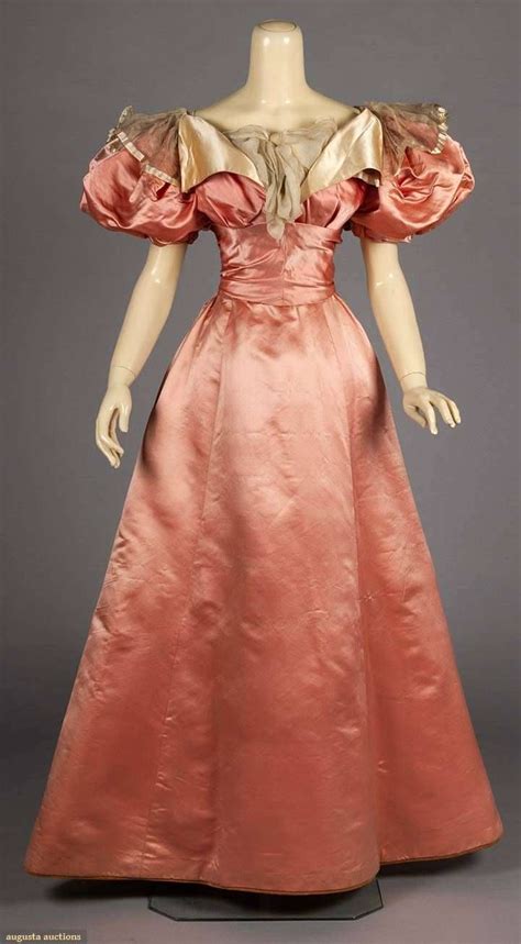 Fashions From The Past — Historicaldress Pink Silk Evening Gown 1897