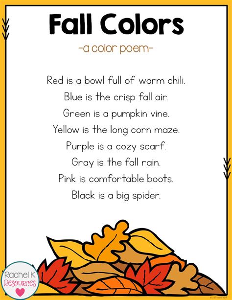 Fall Poetry Acrostic Autumn Poems Poems