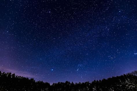 Hd Wallpaper Purple Star Stars Constellation Sky Night Sky