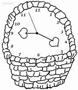 Clock Coloring Pages Kids Color Clocks Cool2bkids Cuckoo Printable Basket Wall sketch template