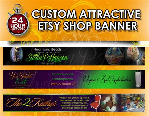 Attractive Etsy Shop Banner Etsy Store Header Professional