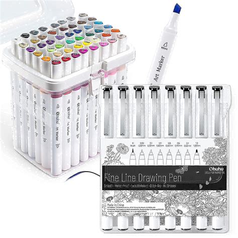 Buy Ohuhu Markers 48 Color Double Tipped Alcohol Markers Chisel