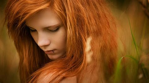 Hd Wallpaper Redhead Face Women Outdoors Pierced Lip Piercing
