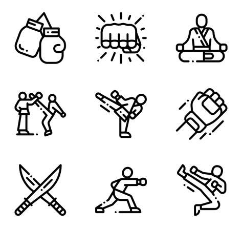 Icon Packs Of Sport Martial Arts Techniques Martial Arts Martial