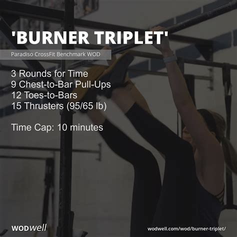 Burner Triplet Workout Paradiso Crossfit Benchmark Wod Wodwell