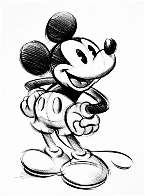 Pasos para dibujar a miki maus. Mickey Mouse Sketch | Mickey mouse drawings, Mickey mouse ...
