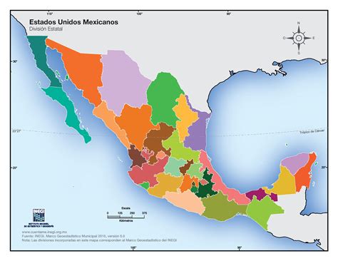 Mapa de México con nombres y división politica Imágenes chidas