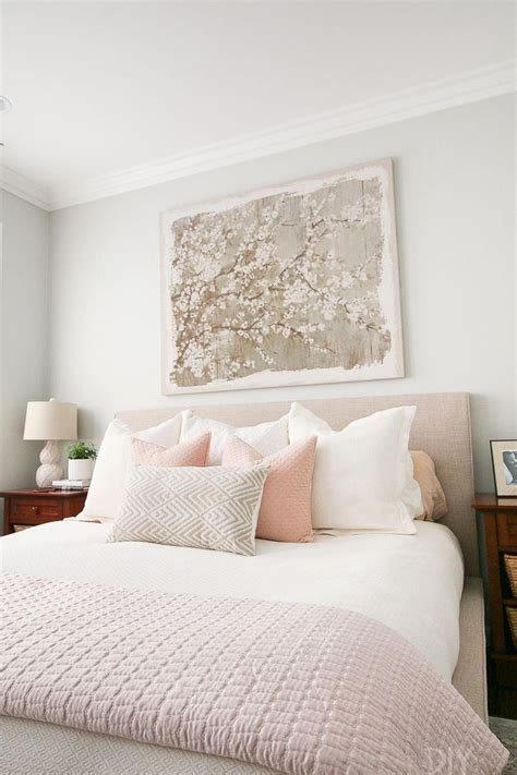 A Cream White And Neutral Master Bedroom With A Touch Of Blush Love