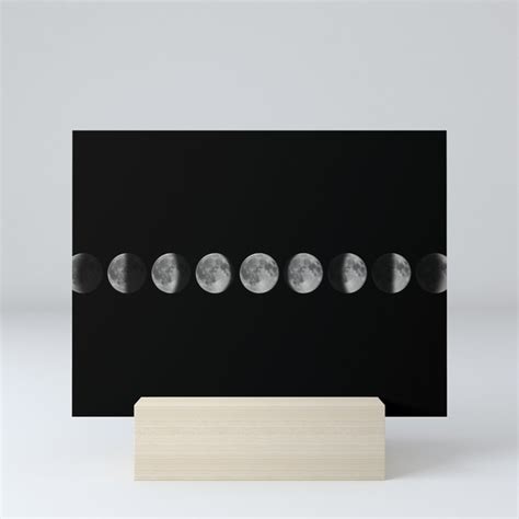 Phases Of The Moon Lunar Cycle Mini Art Print By Allexxandarx Society6