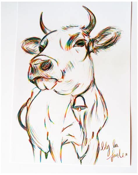 Meeeeuh Cow Vache Campagne Illustration Lily La Fronde Cow