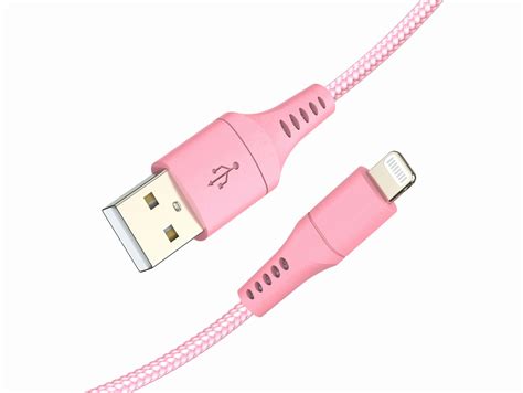 Networx Daten Und Ladekabel USB A Auf Lightning M Stoffmantel Rosa Online Kaufen Im