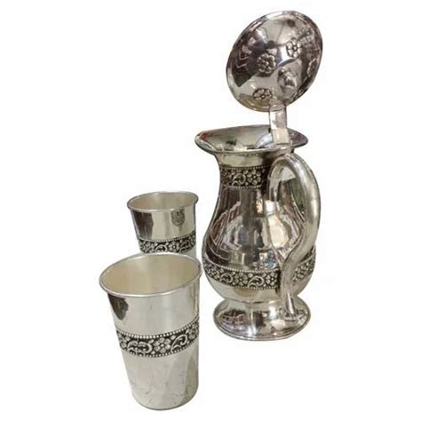 Chrome Finish Silver Jug Glass Set At Rs 15000set Silver Pitchers In