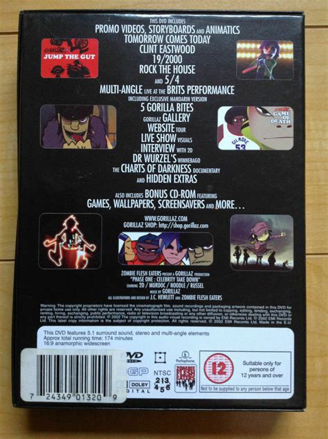 Gorillaz Phase One Celebrity Take Down Dvd 2002 Limited Edition W