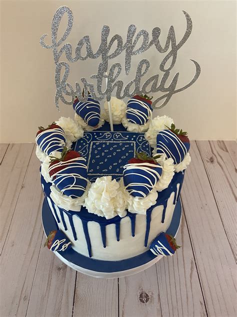 Royal Blue Drip Cake Blue Birthday Cakes Pretty Birthday Cakes Blue