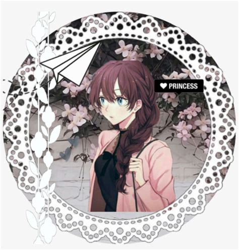 Pfp Anime Girl White Airplane Princess Love Flowers Anime Transparent