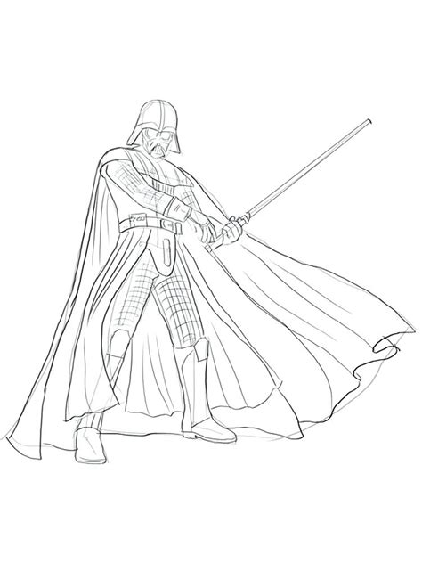 When you first get the chance to customize the blade, you can switch out the color to green if. Star Wars Darth Vader Coloring Pages at GetDrawings | Free ...