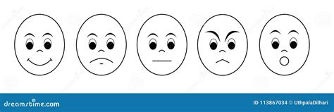 Mood Vector Faces Stock Vector Illustration Of Icon 113867034