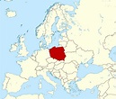 Large location map of Poland in Europe | Poland | Europe | Mapsland ...
