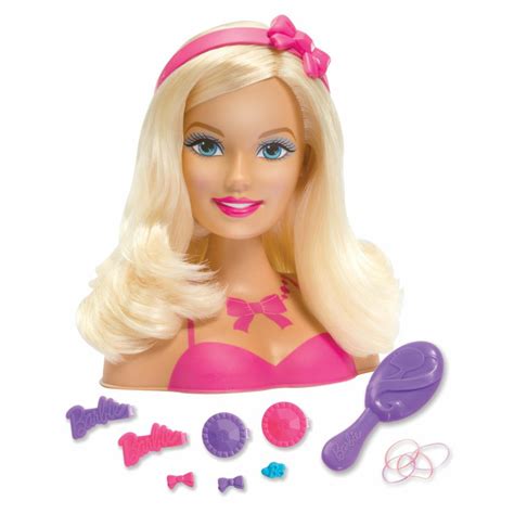 A Barbie Doll With Various Accessories And Hair