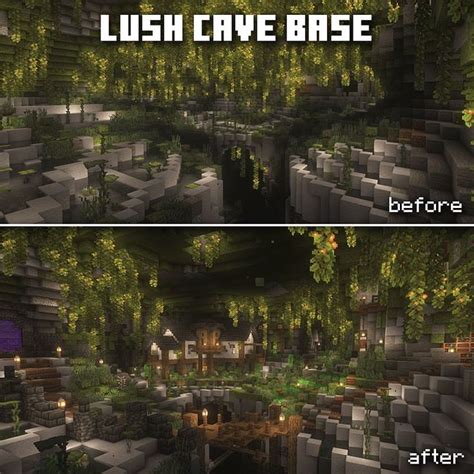 Minecraft Lush Cave Base I Transformed A Lush Cave Into This