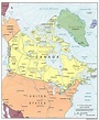 Actual mapa de Canadá - Mapa de Canadá hoxe (Norte de América, Américas)