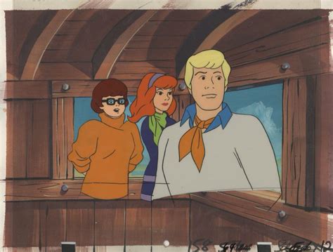 Production Cel Featuring Velma Daphne And Fred With Production