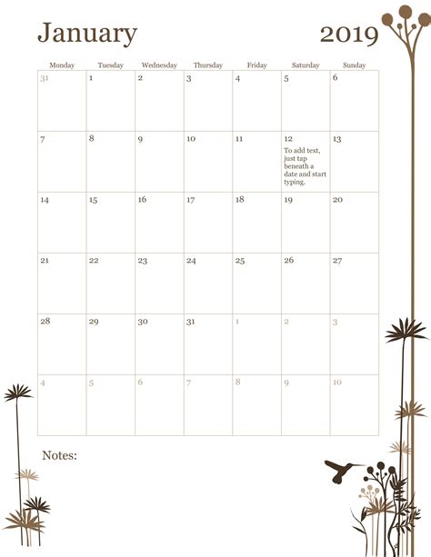Printable 12 Month Calendar Template Printable Templates